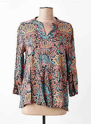 Blouse imprimé fleurs manches 3/4 noir NOMADS femme