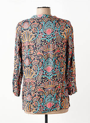 Blouse imprimé fleurs manches 3/4 noir NOMADS femme