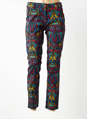 Pantalon slim tissage popeline noir NOMADS femme