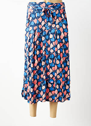 Jupe longue imprimé fantaisie bleu WOW TO GO femme