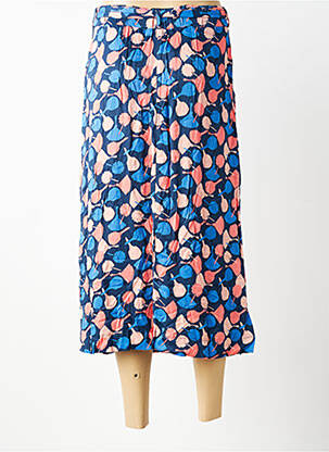 Jupe longue imprimé fantaisie bleu WOW TO GO femme