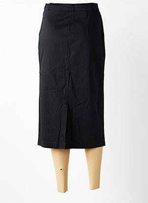 Jupe mi-longue taille à pinces noir WOW TO GO femme