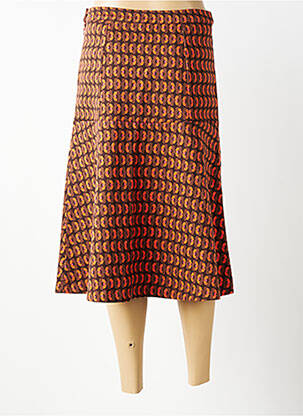 Jupe mi-longue stretch orange WHO'S THAT GIRL femme