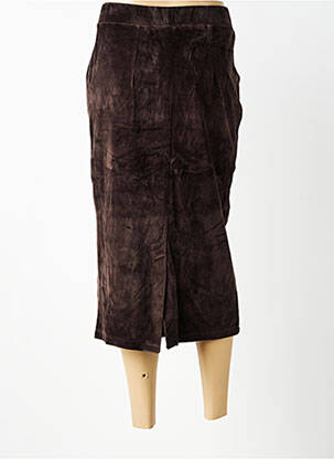 Jupe longue coupe droite marron WOW TO GO femme