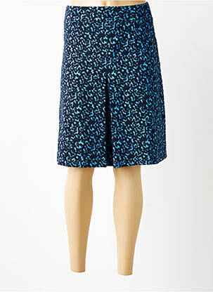 Jupe mi-longue taille haute bleu WOW TO GO femme