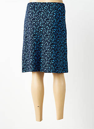 Jupe mi-longue taille haute bleu WOW TO GO femme