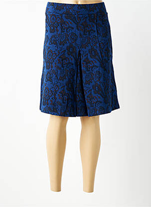 Jupe mi-longue stretch bleu WOW TO GO femme