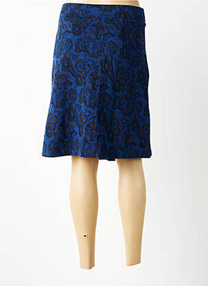 Jupe mi-longue stretch bleu WOW TO GO femme