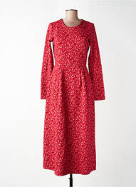 Robe longue manches longues manches longues rouge WOW TO GO femme