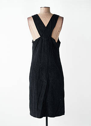 Robe mi-longue coupe cintrée fines bretelles noir NOMADS femme