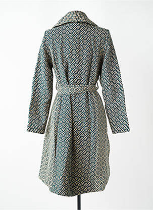 Manteau long coupe cintrée sans capuche vert NOMADS femme