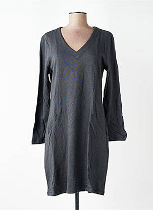 Robe mi-longue manches longues manches longues gris NOMADS femme