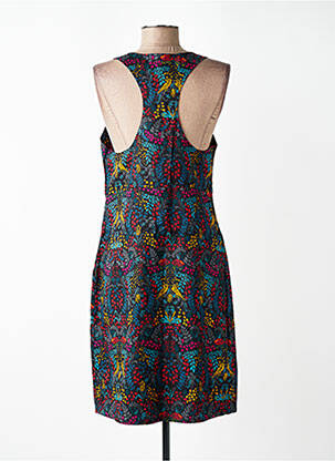 Robe mi-longue imprimé fleurs fines bretelles noir NOMADS femme