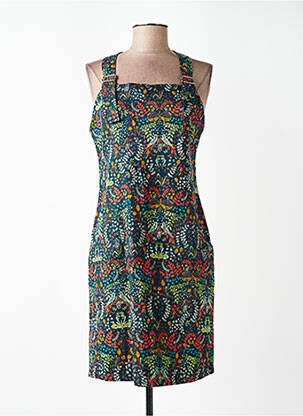 Robe mi-longue imprimé fleurs fines bretelles vert NOMADS femme