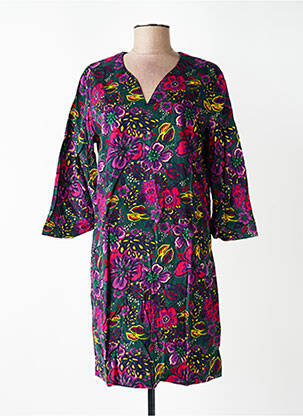 Robe courte manches 3/4 manches 3/4 violet NOMADS femme