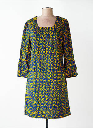 Robe courte manches 3/4 manches 3/4 bleu NOMADS femme