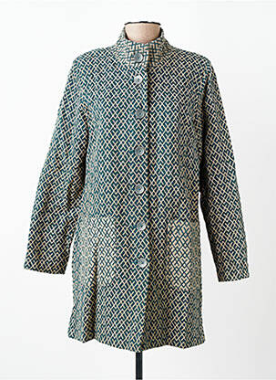 Manteau long coupe cintrée sans capuche vert NOMADS femme