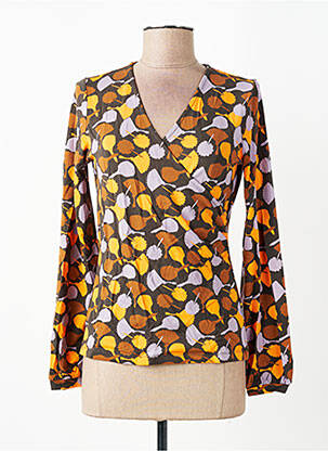 T-shirt manches longues manches longues orange WOW TO GO femme