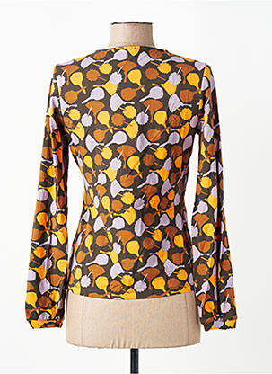 T-shirt manches longues manches longues orange WOW TO GO femme