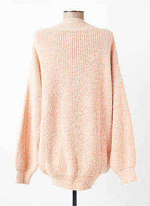 Pull col v manches longues rose WOW TO GO femme