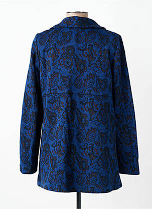 Manteau court poches sans capuche bleu WOW TO GO femme