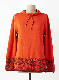Pull coupe cintrée manches longues orange TRANQUILLO femme
