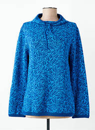 Pull coupe cintrée manches longues bleu TRANQUILLO femme