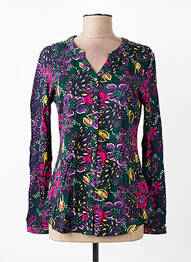 Chemisier imprimé fleurs manches longues vert NOMADS femme