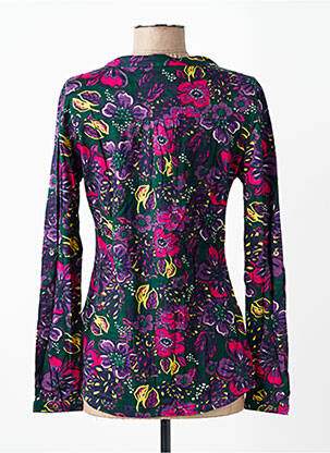 Chemisier imprimé fleurs manches longues vert NOMADS femme