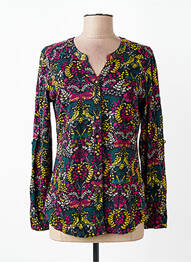 Chemisier imprimé fleurs manches longues noir NOMADS femme