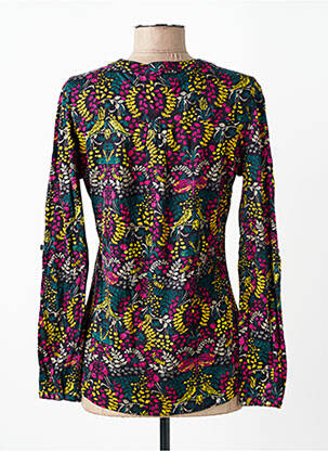 Chemisier imprimé fleurs manches longues noir NOMADS femme