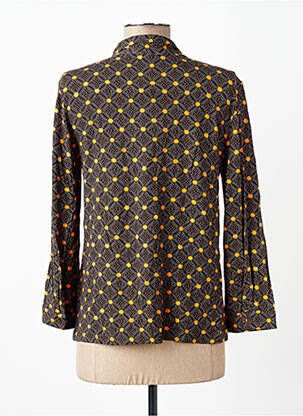 Chemisier coupe cintrée manches longues marron WOW TO GO femme
