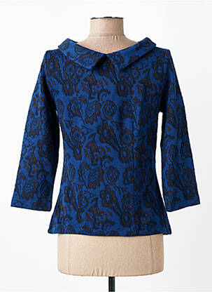 Top tissage jersey manches 3/4 bleu WHO'S THAT GIRL femme