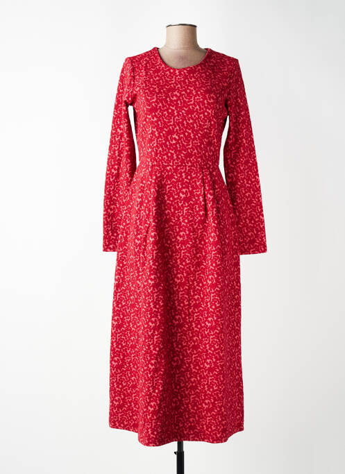 Robe longue manches longues manches longues rouge WOW TO GO femme
