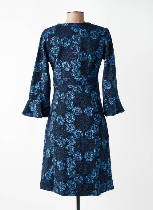 Robe mi-longue imprimé fleurs manches longues bleu WHO'S THAT GIRL femme