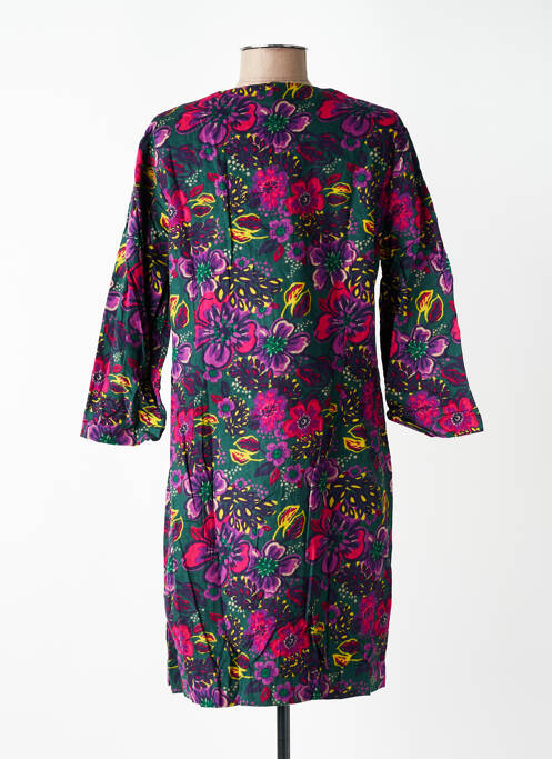 Robe courte manches 3/4 manches 3/4 violet NOMADS femme