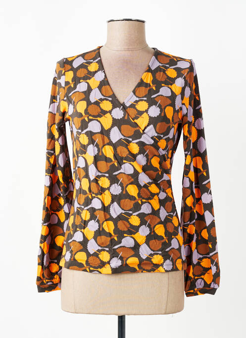 T-shirt manches longues manches longues orange WOW TO GO femme