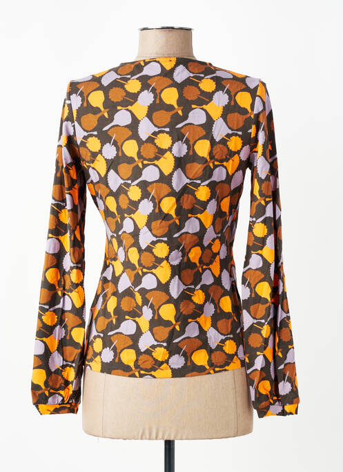 T-shirt manches longues manches longues orange WOW TO GO femme