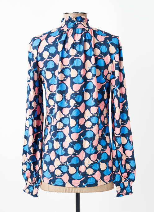 Top tissage jersey manches longues bleu WOW TO GO femme
