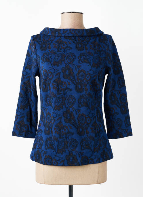 Top tissage jersey manches 3/4 bleu WHO'S THAT GIRL femme
