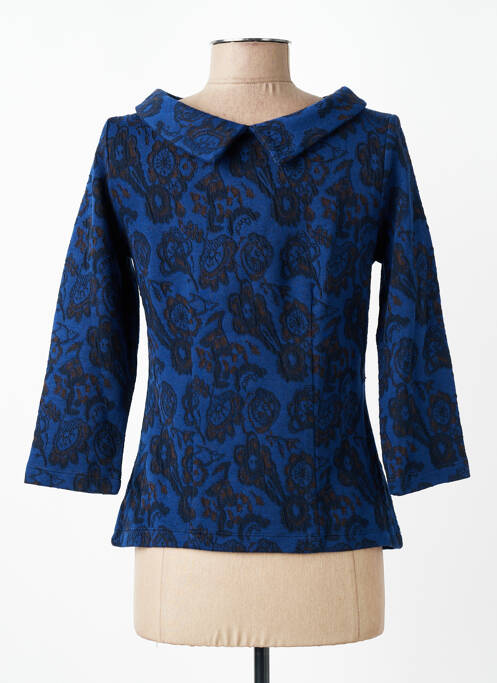 Top tissage jersey manches 3/4 bleu WHO'S THAT GIRL femme