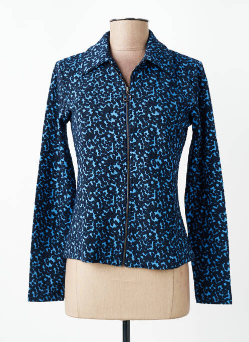 Veste casual col chemisier bleu WOW TO GO femme