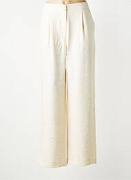 Pantalon large fermeture zippée sous rabat boutonné taille normale beige B.YOUNG femme