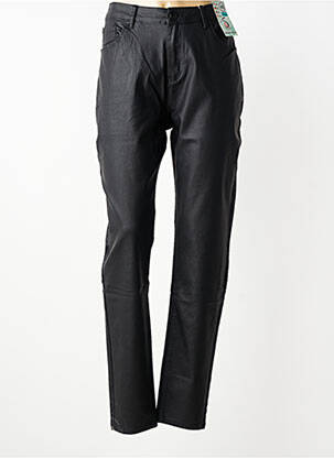 Pantalon slim tissage enduit taille normale noir S.QUISE femme