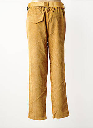 Pantalon droit fermeture zippée sous rabat boutonné taille normale marron MOLLY BRACKEN femme