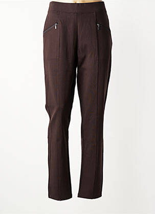 Pantalon slim taille élastique taille normale marron MICHA femme