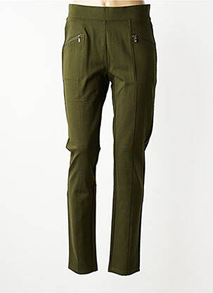 Pantalon slim taille élastique taille normale vert MICHA femme