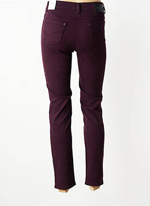 Pantalon slim tissage popeline taille normale violet ANNA MONTANA femme