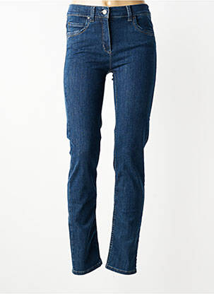 Jeans coupe slim stretch taille normale bleu ANNA MONTANA femme