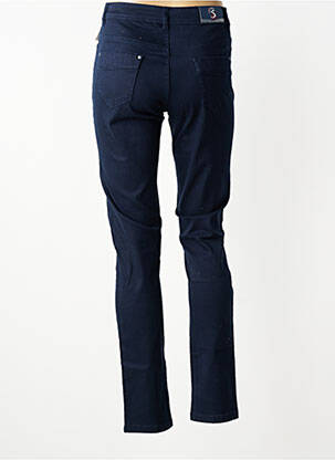 Pantalon slim tissage popeline taille normale bleu S.QUISE femme